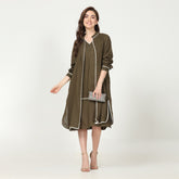 Jackie Set of 2 - Olive Green With Contrast Edging - Limited Edition